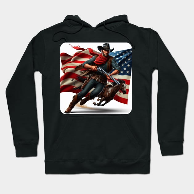 American Cowboys and Cowgirls #6 Hoodie by The Black Panther